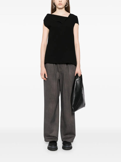 Denim Wide-Leg Pants