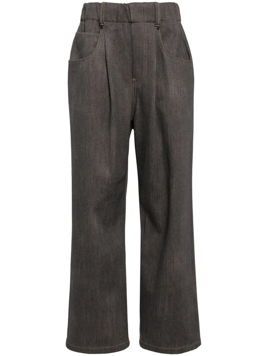Denim Wide-Leg Pants