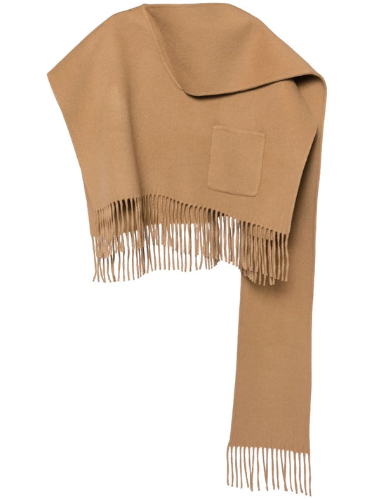 Fringed Muffler Poncho