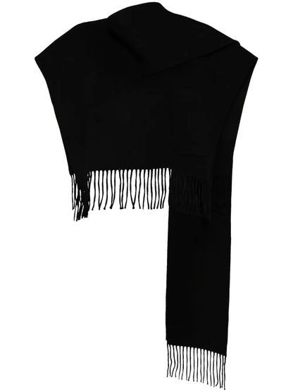 Fringed Muffler Poncho