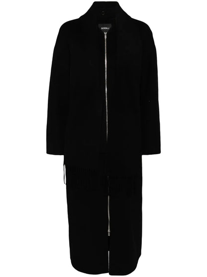 Detachable-Muffler Zip-Up Coat