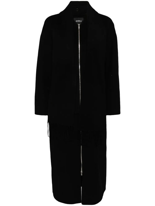 Detachable-Muffler Zip-Up Coat