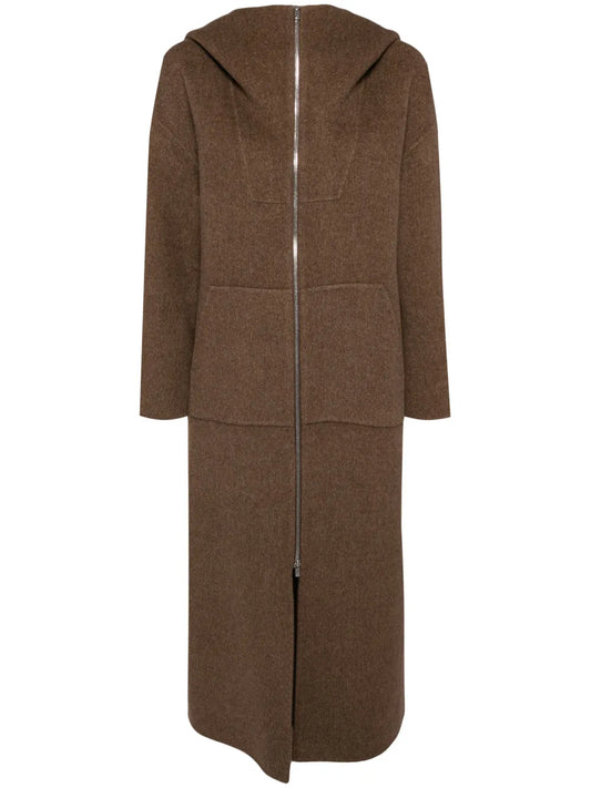 Zip-Up Hooded Coat