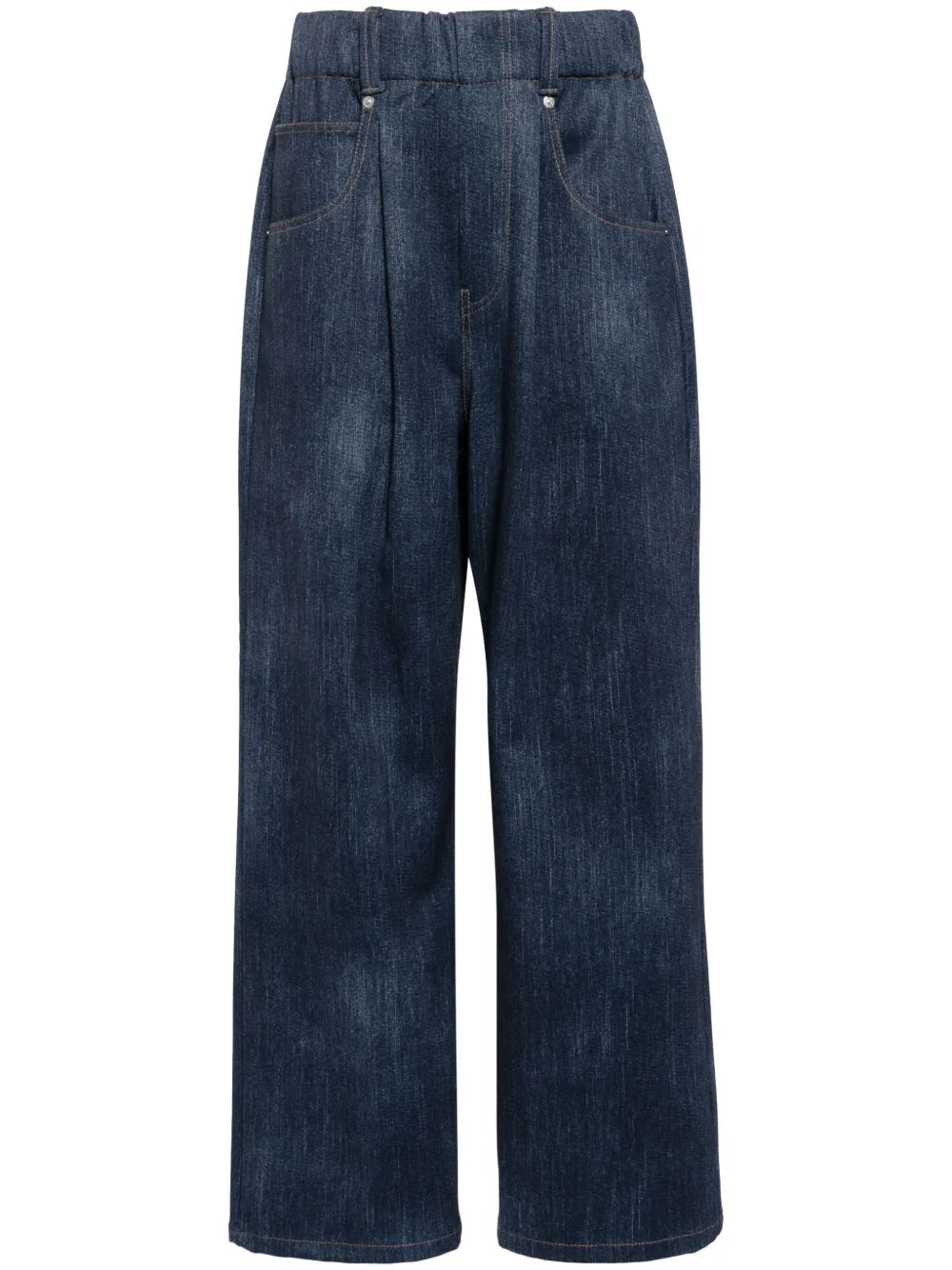 Denim Wide-Leg Pants
