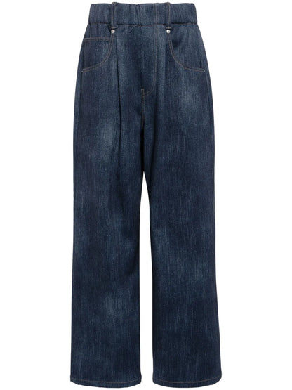 Denim Wide-Leg Pants