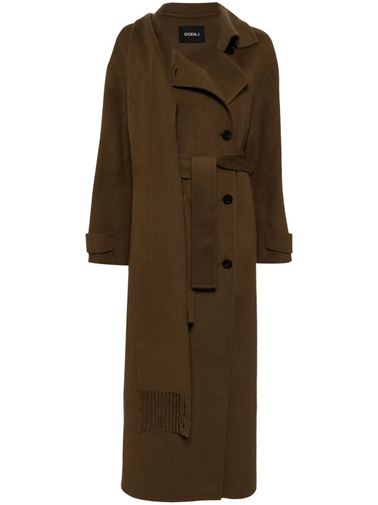 Double-Faced One-Side Muffler Coat