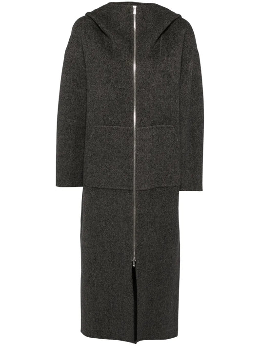 Zip-Up Hooded Coat