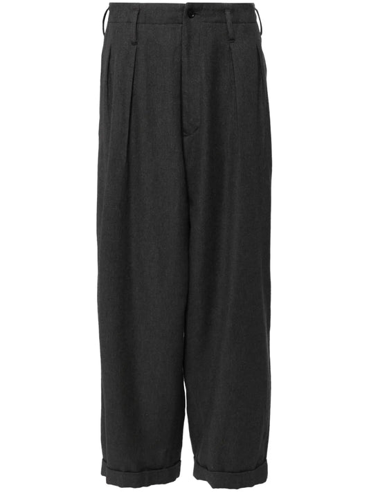 Pleated Wide-Leg Trousers
