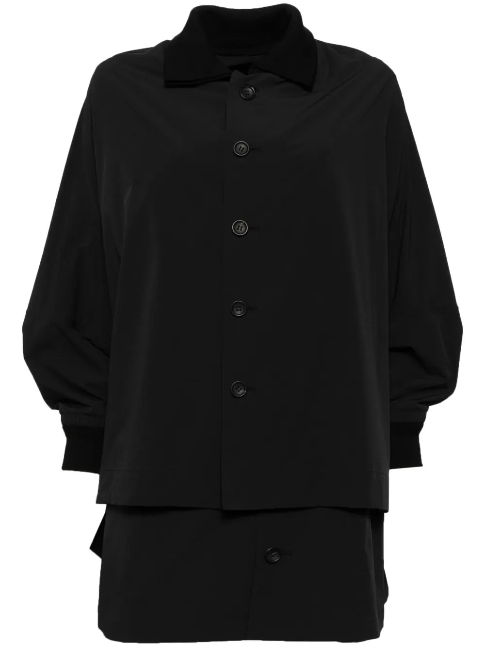 Layered Single Breasted Coat