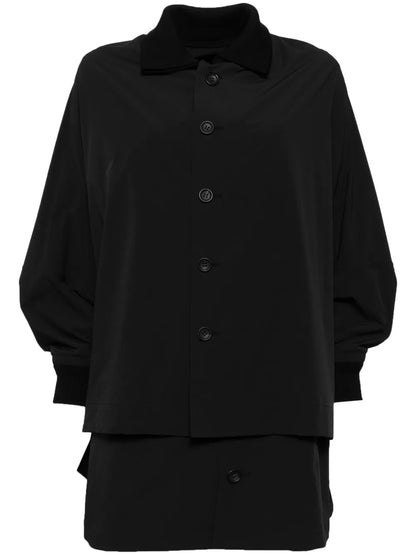 Layered Single Breasted Coat