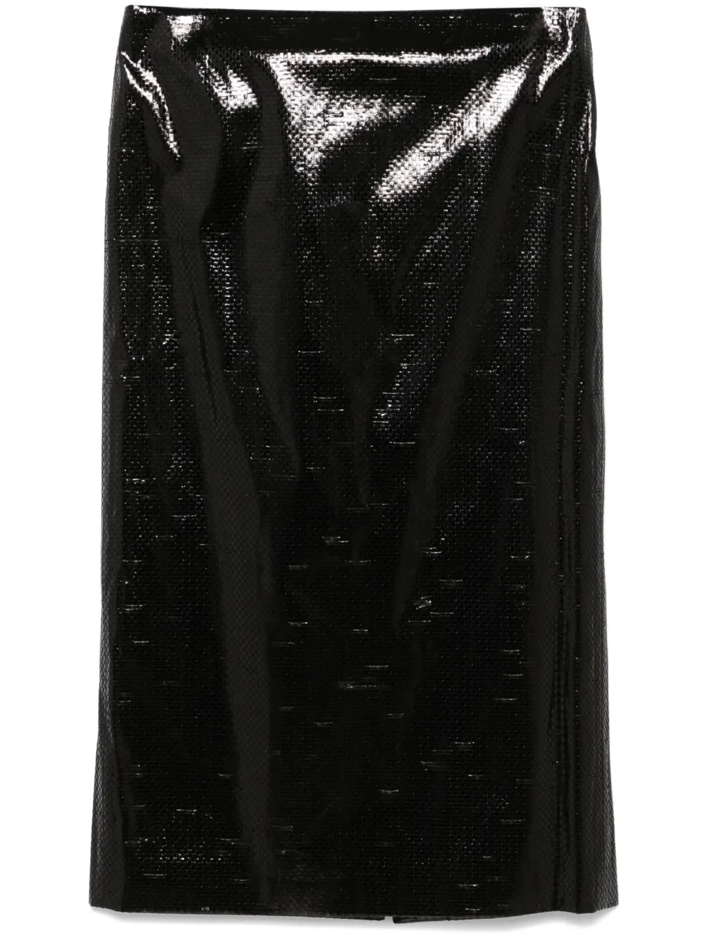 Tarpaulin Pencil Midi Skirt