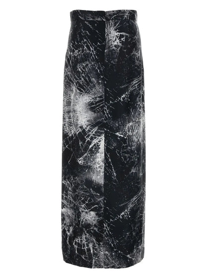 Abstract-Print Skirt