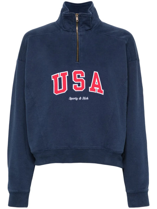 Embroidered-Motif Sweatshirt
