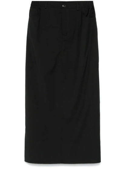 Virgin Wool Midi Skirt