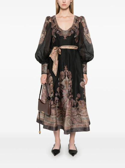 Illustration Structured Maxi Dress