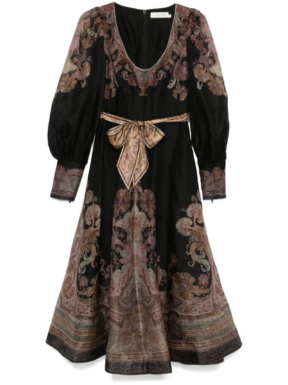 Illustration Structured Maxi Dress