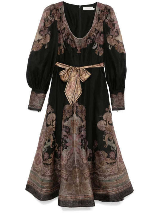 Illustration Structured Maxi Dress