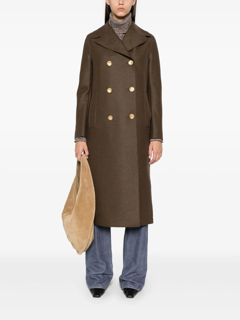 Virgin-Wool Military Coat
