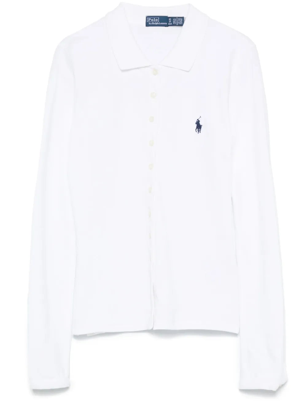 Button-Up Long-Sleeves Polo Shirt