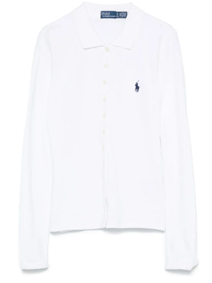 Button-Up Long-Sleeves Polo Shirt
