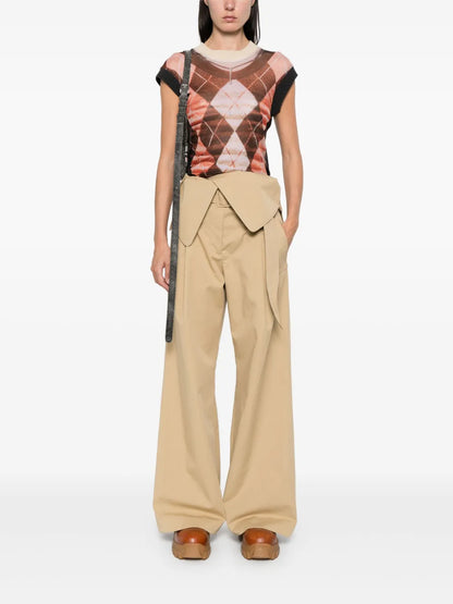 Foldover Trench Trousers