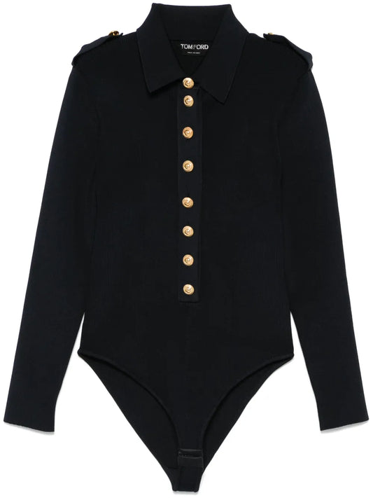 Ribbed-Knit Bodysuit
