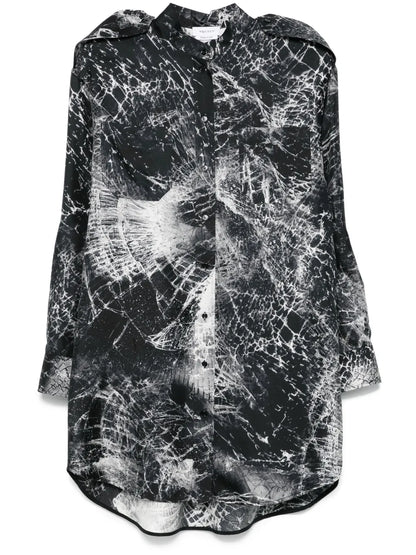 Smashed Screen Print Shirt Dress
