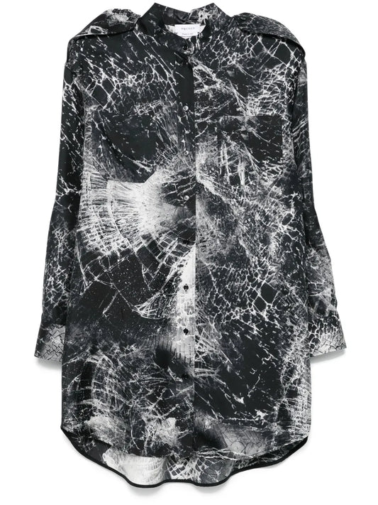 Smashed Screen Print Shirt Dress