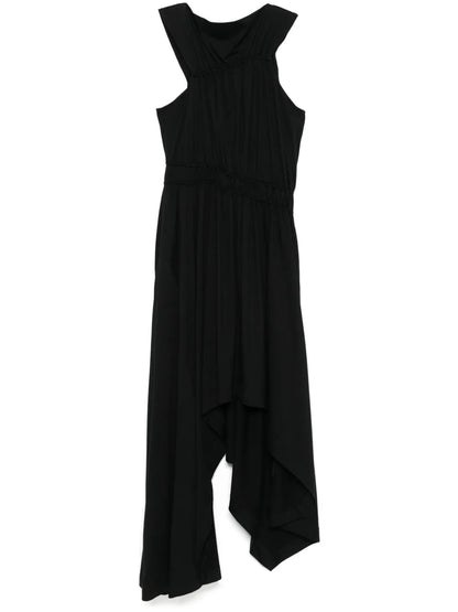 Asymmetric Gathered Dress