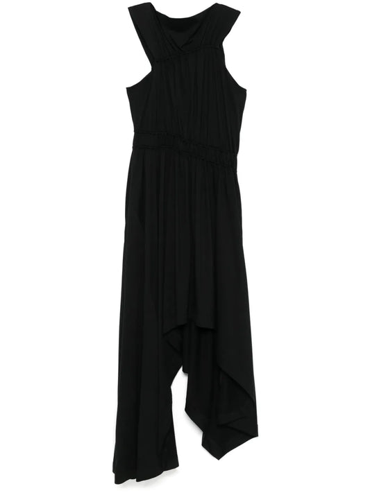 Asymmetric Gathered Dress