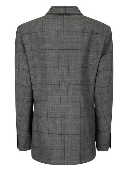 Plaid-Check Pattern Blazer