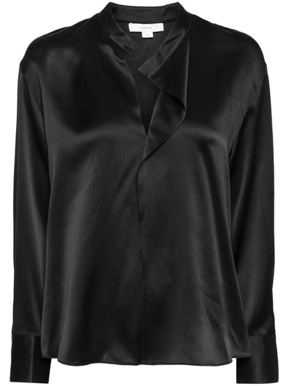 Draped Silk Blouse
