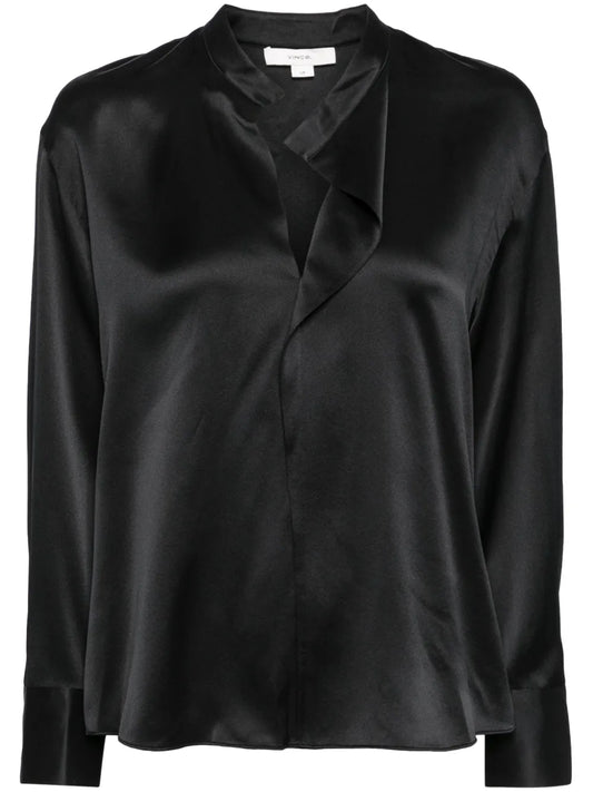 Draped Silk Blouse