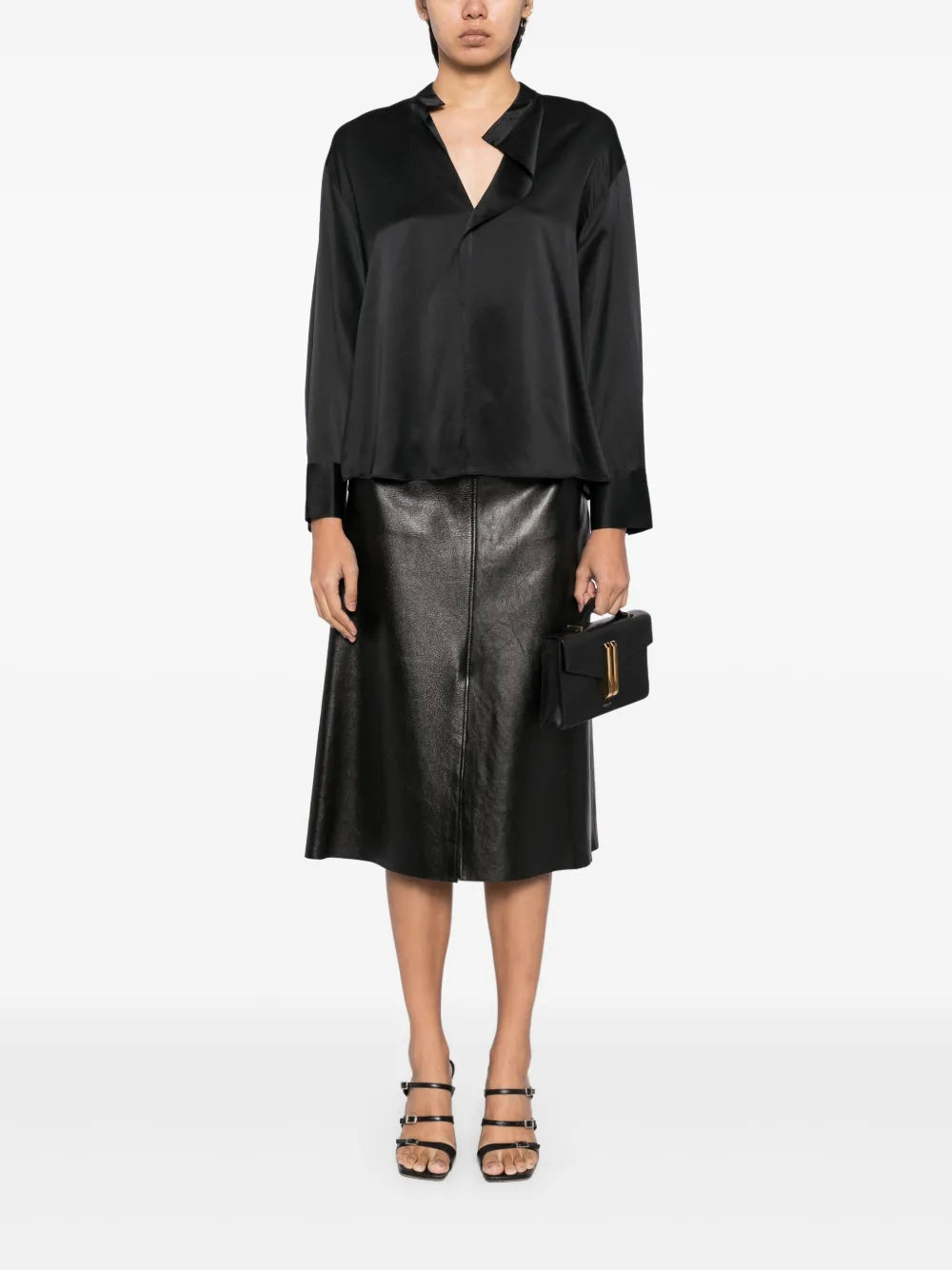 Draped Silk Blouse