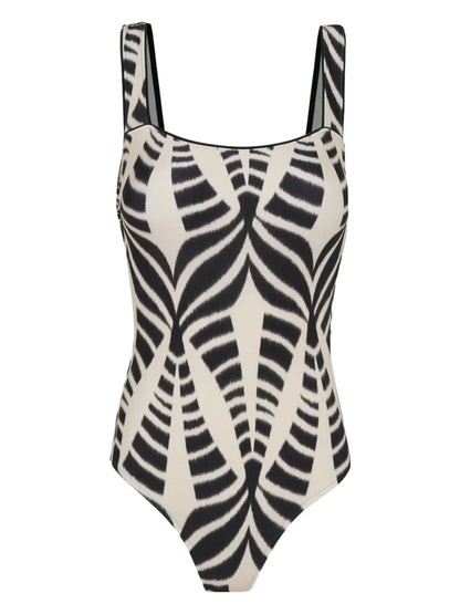 Abstract-Print One-Piece Swimsuit