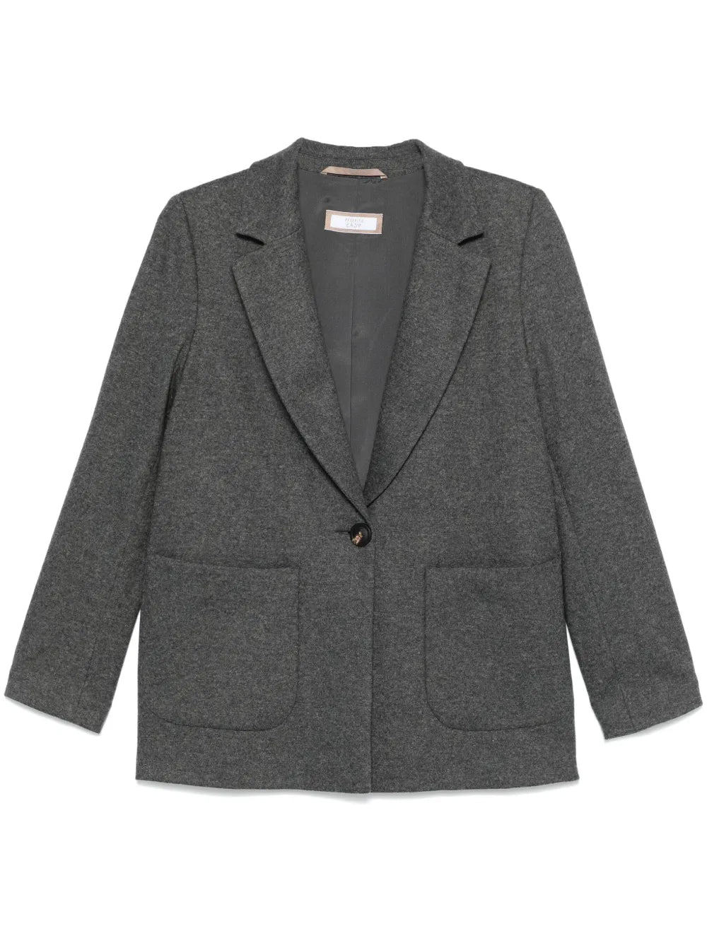 Mélange-Effect Blazer