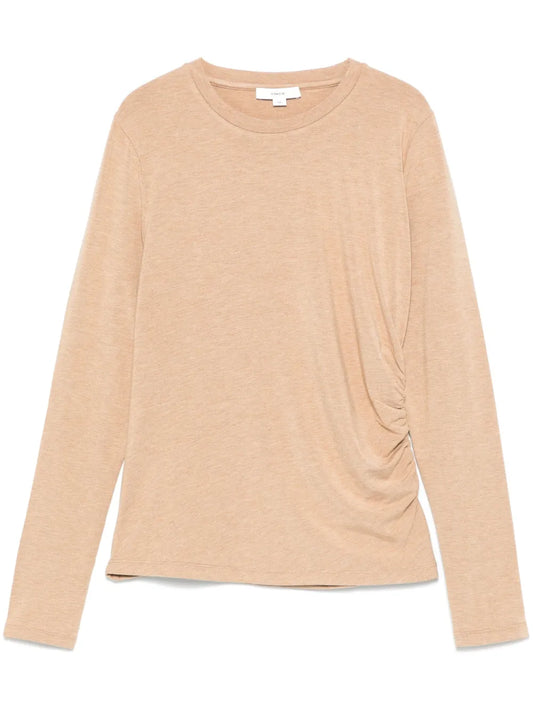 Draped Crew-Neck Top