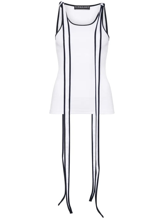 Tied-Shoulder Tank Top