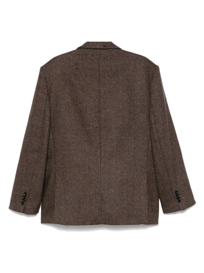 Herringbone-Pattern Blazer