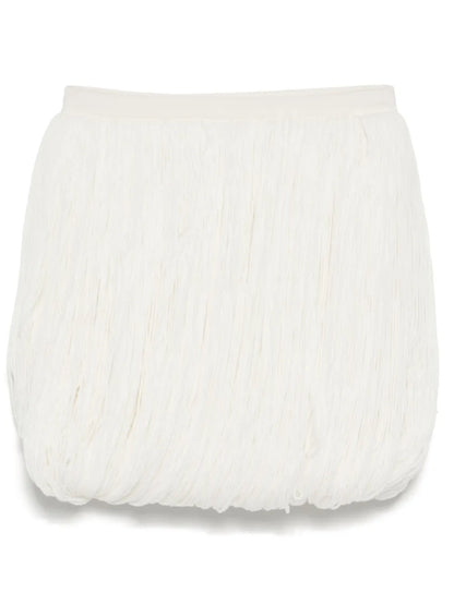 Knitted Fringes Mini Skirt