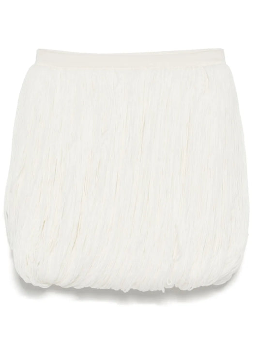 Knitted Fringes Mini Skirt