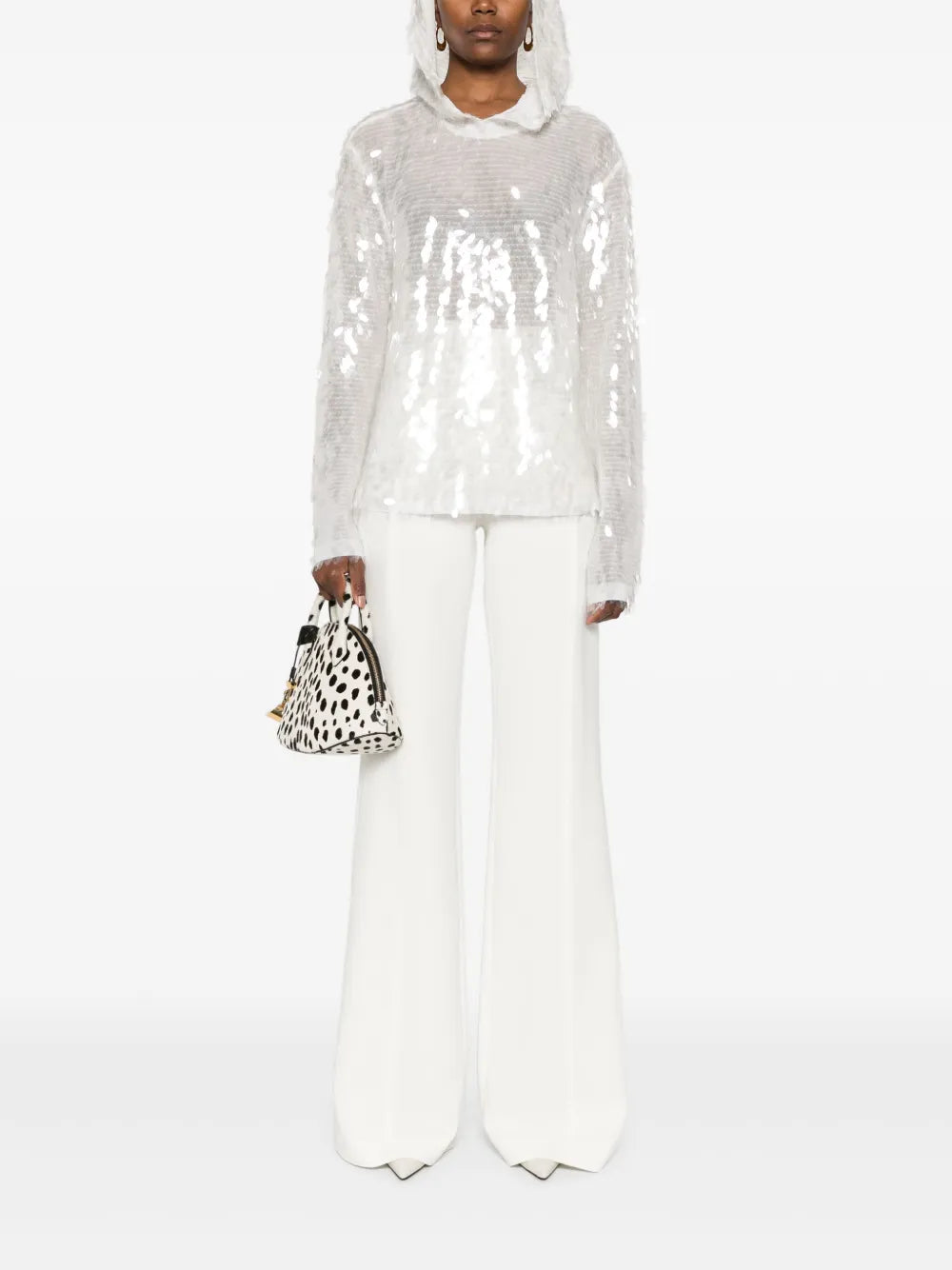 Sequin-Embellished Hoodie