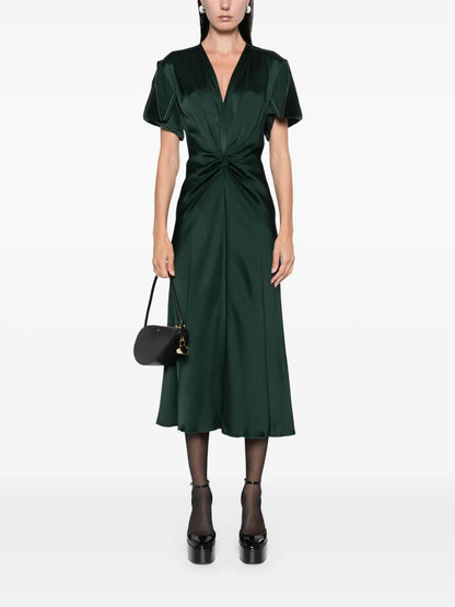 Gathered Midi Dress
