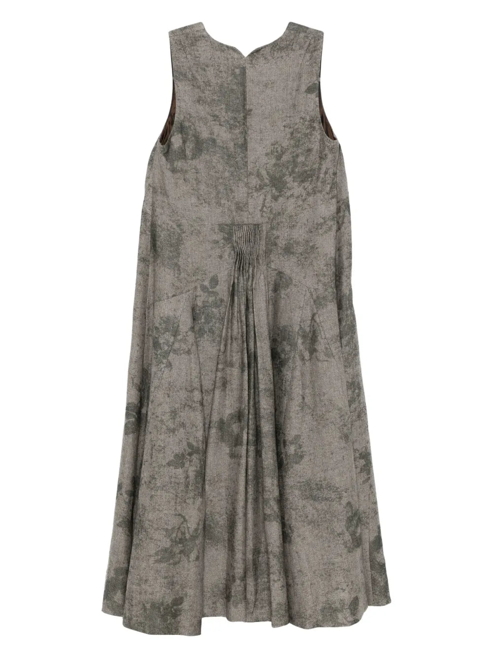 Abstract-Print Midi Dress