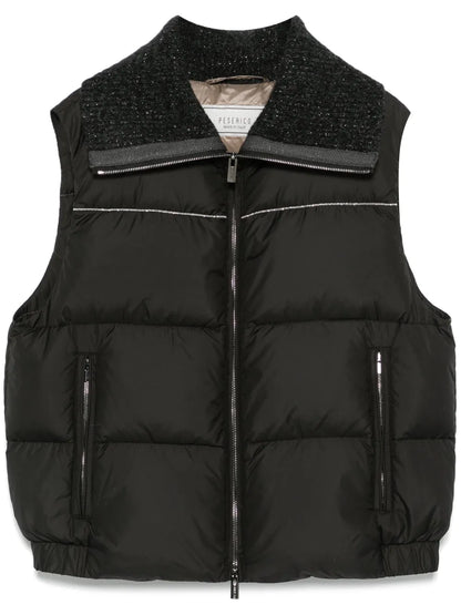 Tricot-Collar Goose-Down Gilet