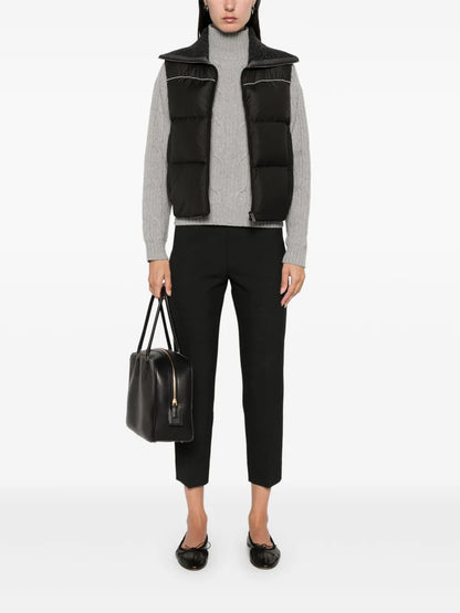 Tricot-Collar Goose-Down Gilet