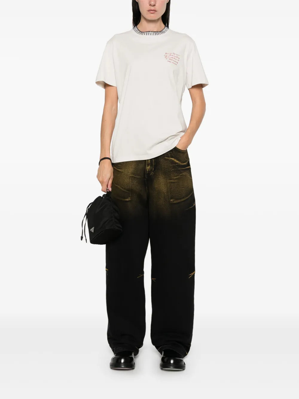 Text-Embroidered T-Shirt