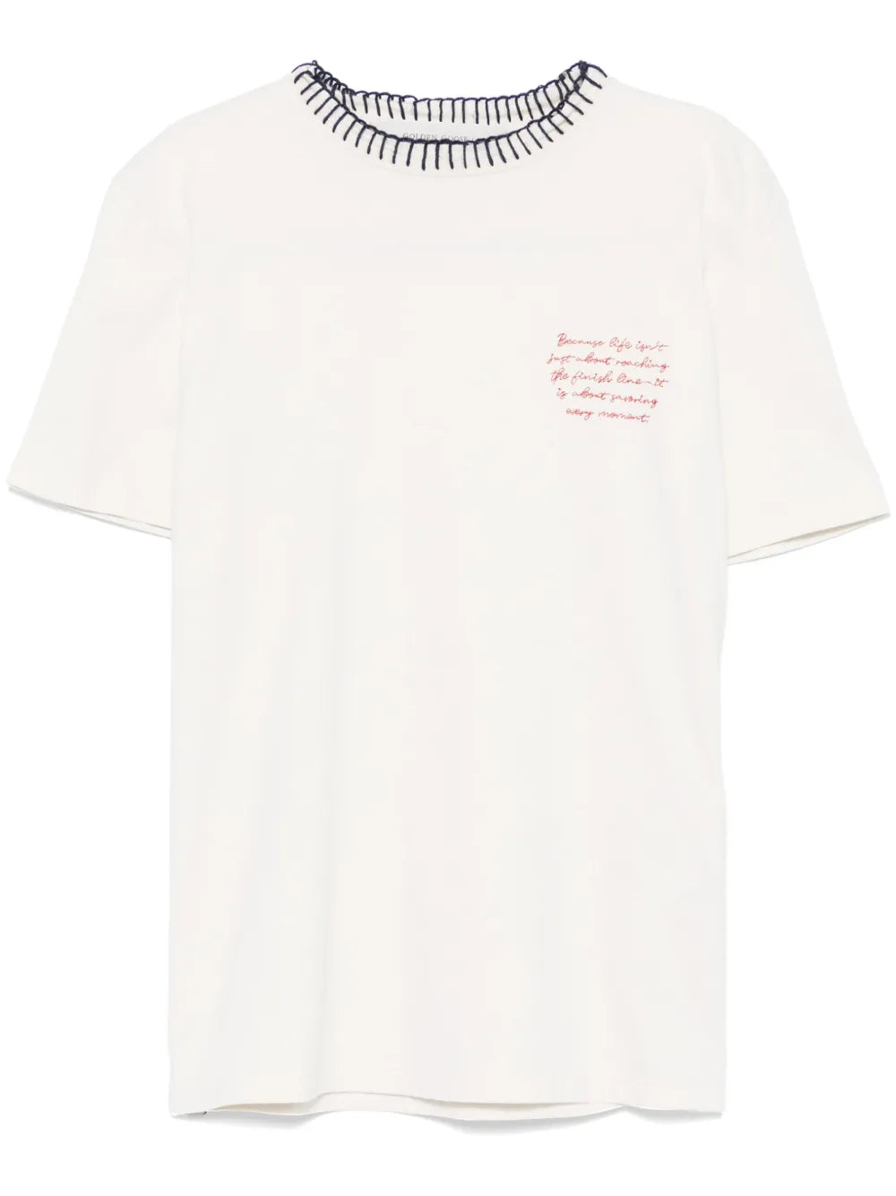 Text-Embroidered T-Shirt
