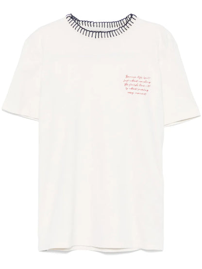 Text-Embroidered T-Shirt