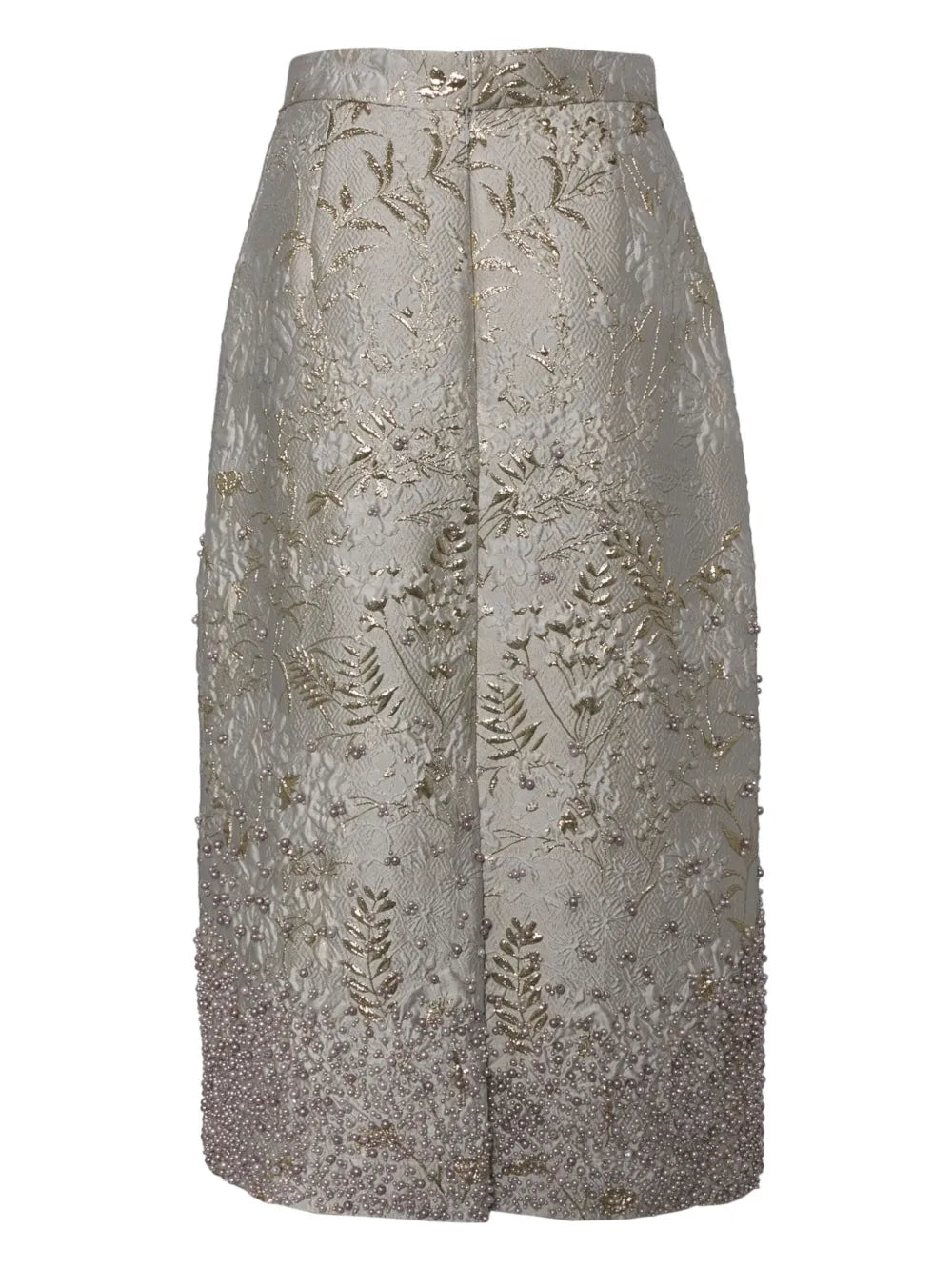 Floral Cloqué A-Line Skirt